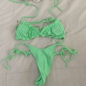shein neon green bikini